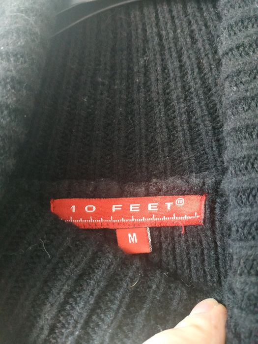 10 Feet Sukienka Wełniana Czarna z Golfem