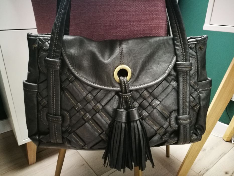 Torebka / torba na ramię srebrzysty popiel