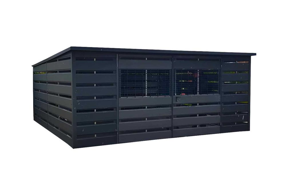 Wiata śmietnikowa 5x4, 5x5, 5x3 schowek blaszany CAŁA POLSKA