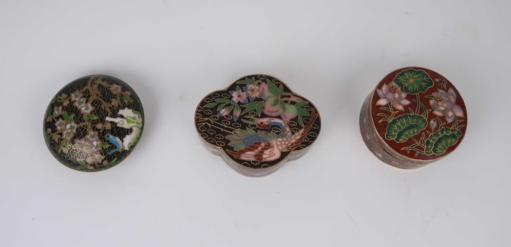 3 caixas cloisonné China