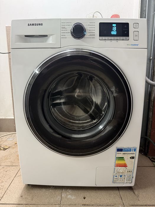 Zadbana pralka Samsung, Energooszczędna, EcoBubble 7 kg, 1200 obr./min