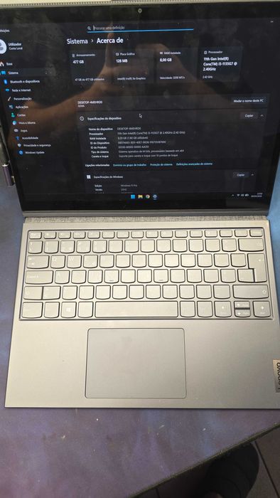 Lenovo Yoga Duet 7 i5, 8GB, SSD 512GB, Touch, Estado Premium
