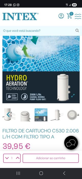 Bomba Filtro INTEX C530 - NOVO e Selado
