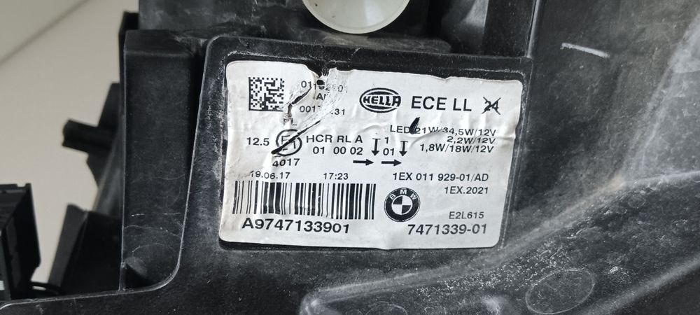 Farol BMW Série 1 LCI Full LED 2015-2019 Esquerdo
