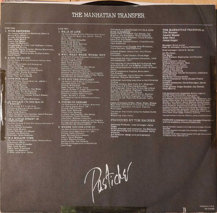 Manhattan Transfer Pastiche
