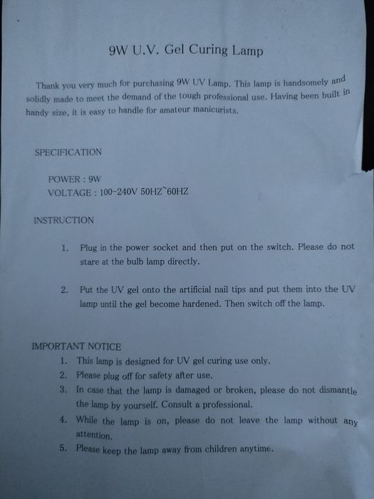 Fornos de unhas novos c/ lâmpadas