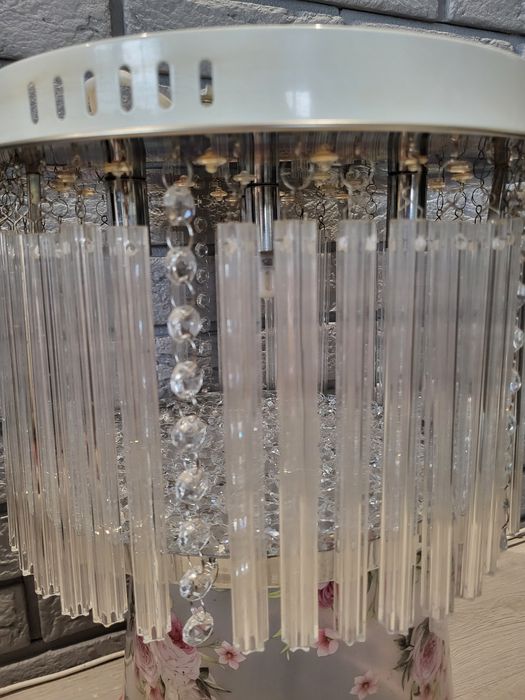 Żyrandol plafon glamour szkło pilot