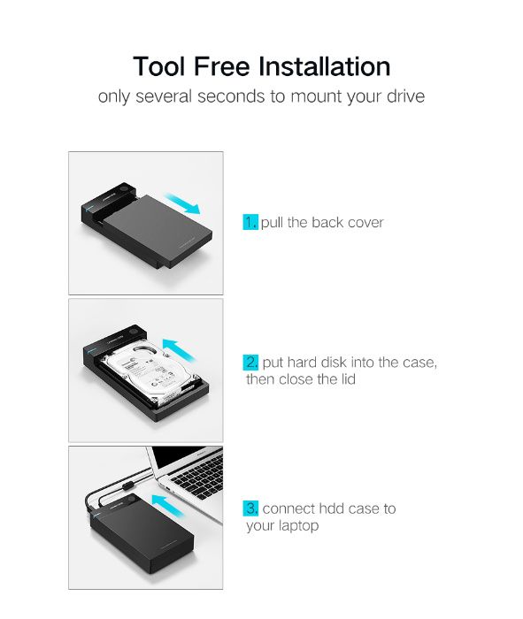 UGREEN Карман для HDD 3.5\2.5.