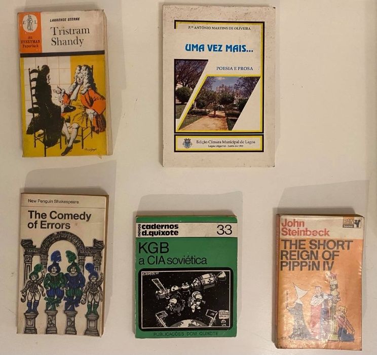 Sterne, António Martins de Oliveira, Shakespeare, Steinbeck