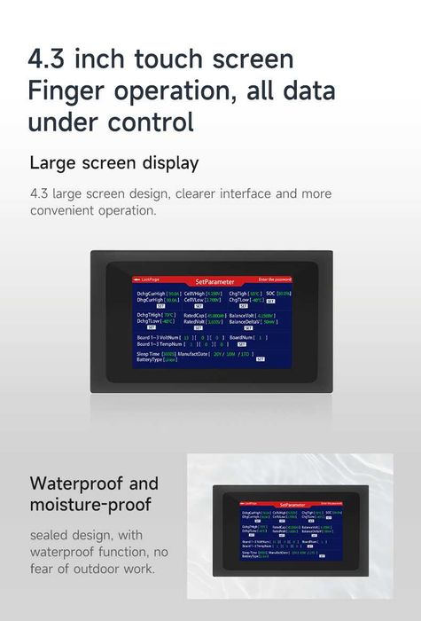 Daly Smart Bms 16S 250A +Active Balancer 1A+Bluetooth+Touch Screen 4.3