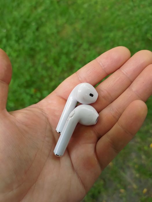 Безпровідні навушники headphones wireless pair white AirPods 1/2 білі