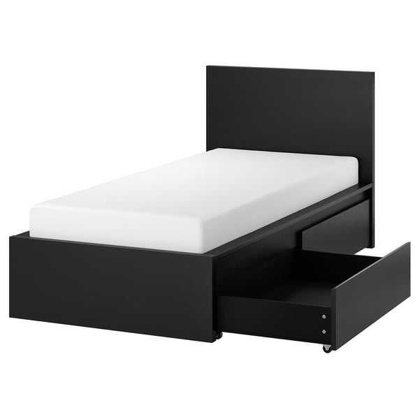 Cama Solteiro Malm Preta - Ikea - 90x200cm