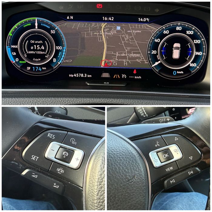 36kWh E-Golf 7 Elektryk 360 kame Full LED Matrix Temp Aktyw Volkswagen