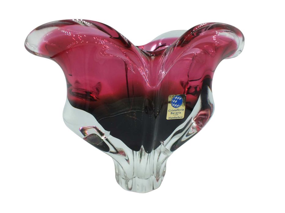 Cristallerie Bavaria wazon szkło ręcznie formowany b4/011319