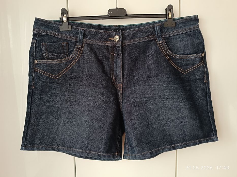 Jeansowe spodenki damskie George r 46