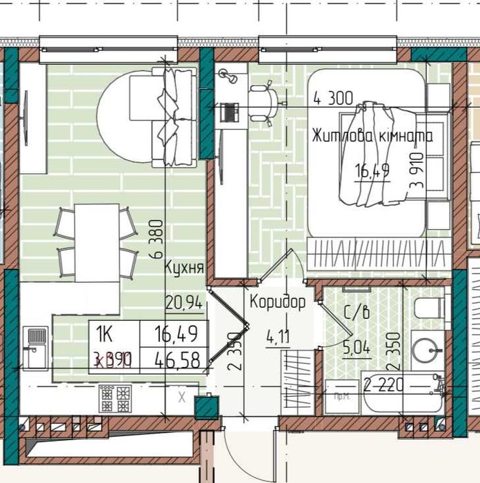 Квартира у клубному будинку RIVEN RESIDENCE