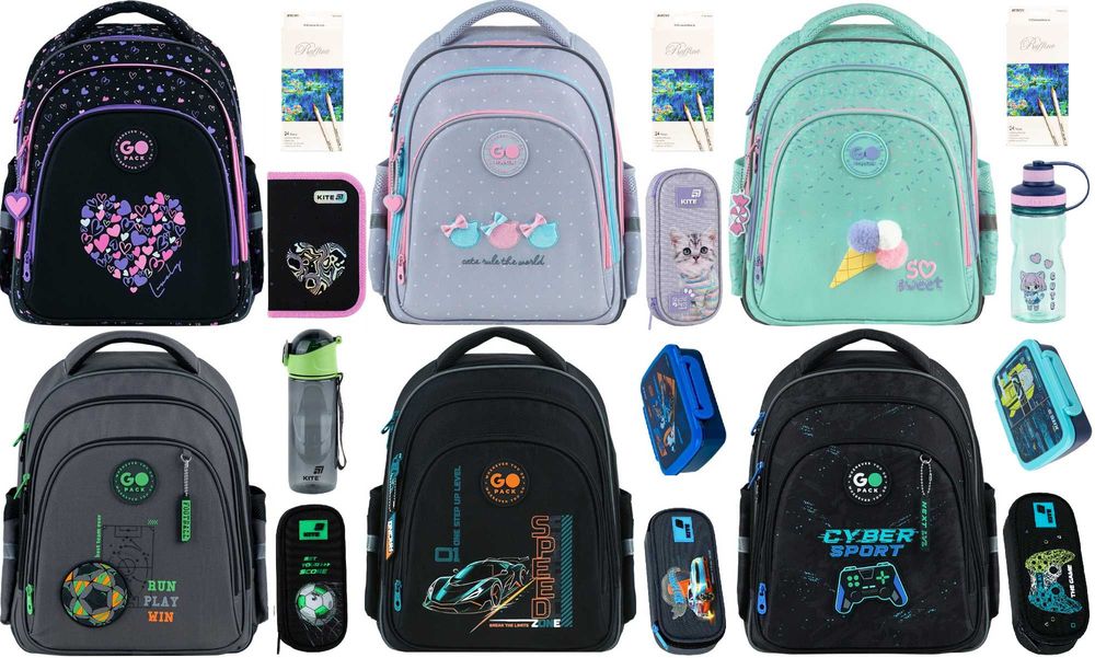 Шкільний набір GoPack Kite Education SET GO26-2606S рюкзак пенал сумка