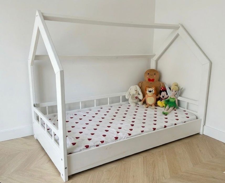 Cama Montessori Estilo Casinha em Madeira para Criança – 166 cm