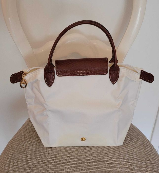 Bolsa Longchamp Le Pliage Original, tamanho S, Branca