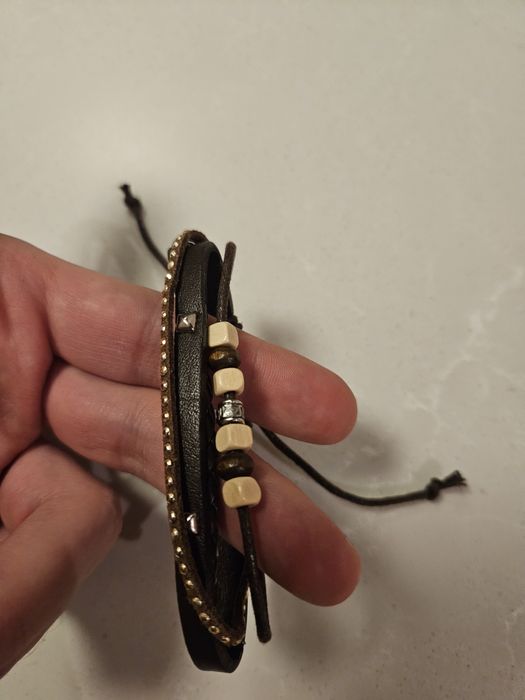 Komplet bransoletek skórzanych