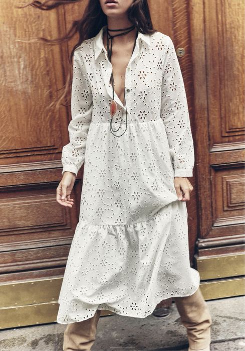 Zara sukeinka bawelniana midi maxi letnia 34 XS