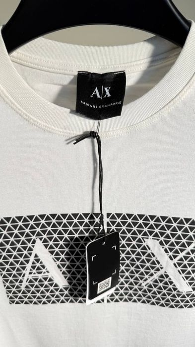 SALE чоловіча  мужская  футболка Armani Exchange розмір S-XXL Чорний  та білий