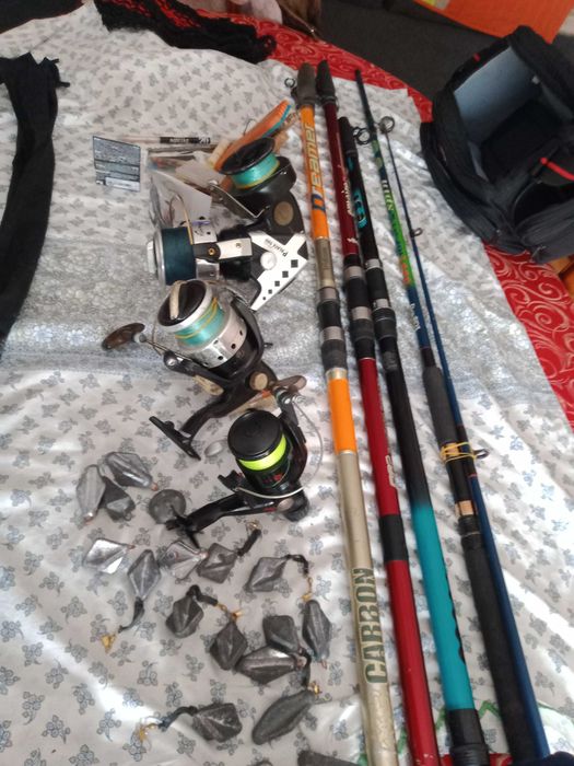 Canas de pesca usadas