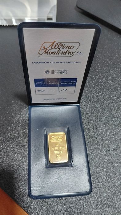 Barra Ouro  Albino Moutinho 10 Gramas