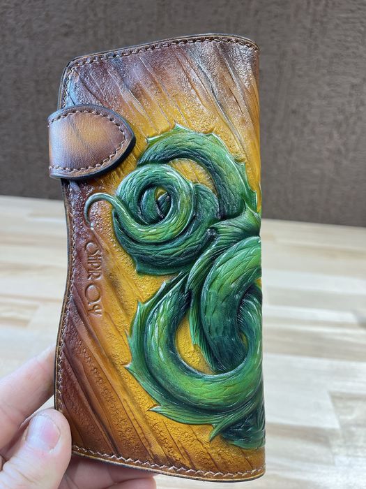 Жіночий шкіряний гаманець,ручна робота,натуральна шкіра, подарунок