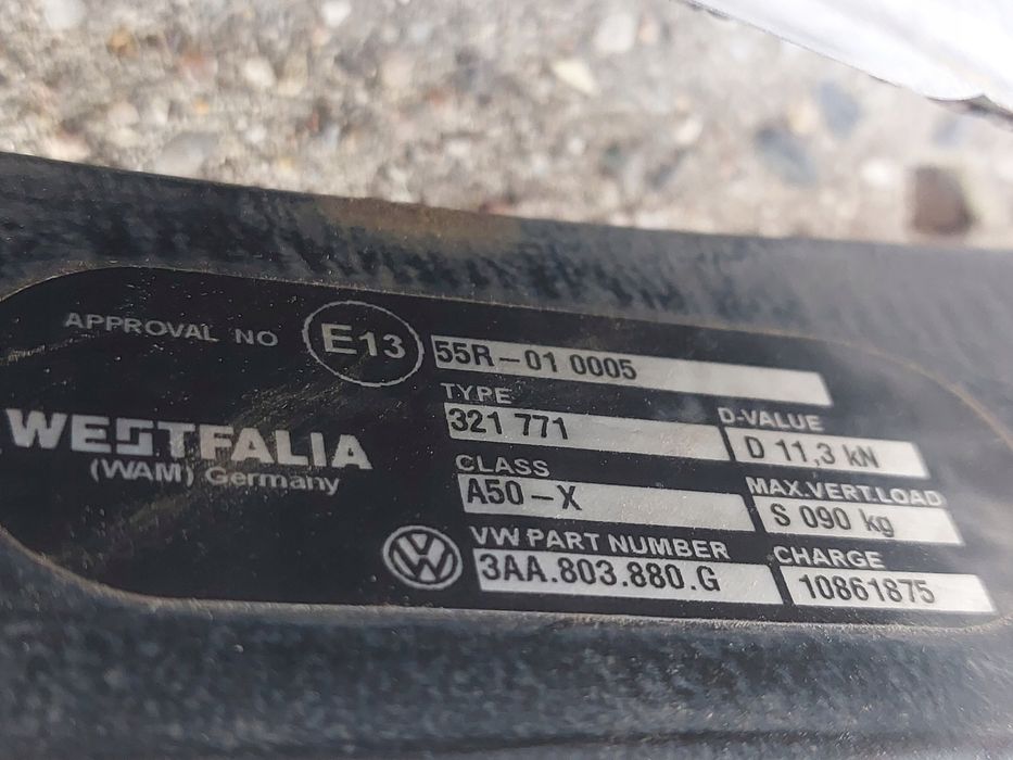vw passat b7 kombi hak holowniczy elektryczny moduł 3aa803880g westfalia