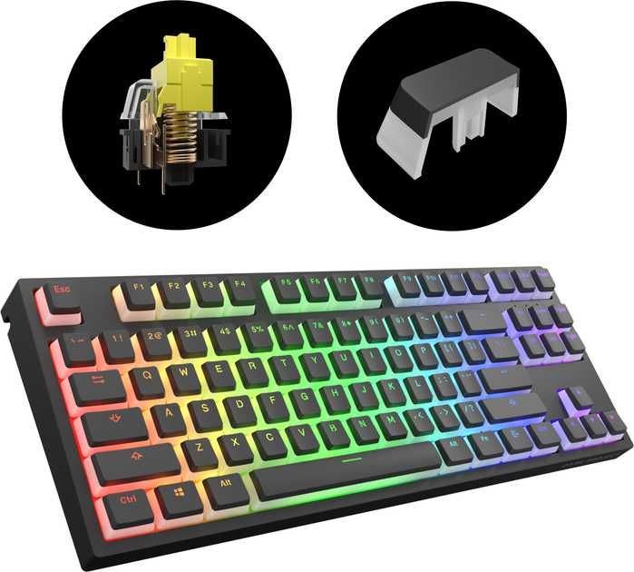 Механічна Клавіатура Dark Project One KD87A Pudding Gateron Yellow