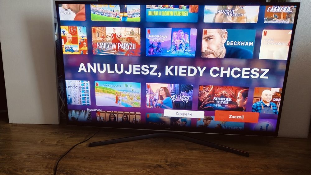 60 i 65  cali Samsung smart tv z Wi-Fi super stan- W REZERWACJI