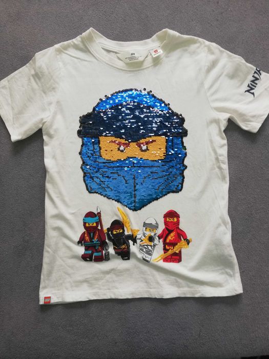T-shirt lego cekiny H&M 122/128