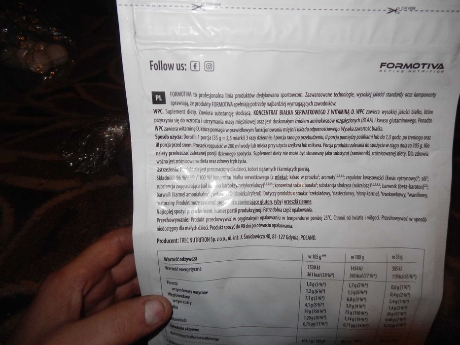 Wyprzedaż->Formotiva Białko WPC Whey Protein 700g truskawka-ostatnia