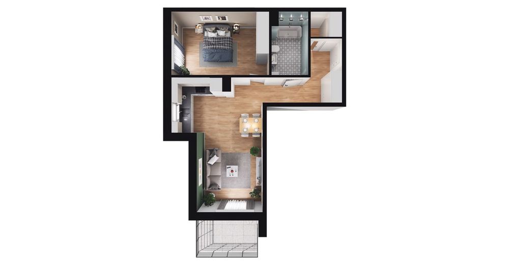 2-pokojowe mieszkanie 50m2 + balkon Bez Prowizji