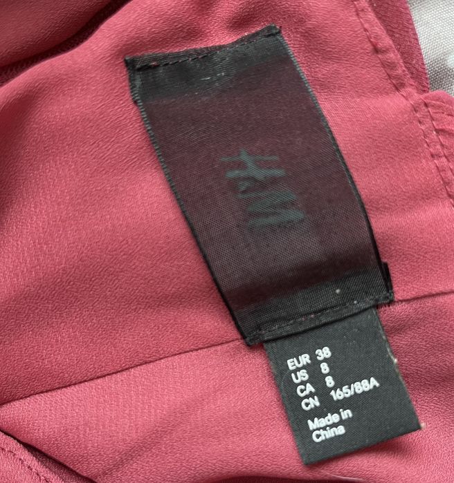 Malinowa sukienka H&M, r. 38