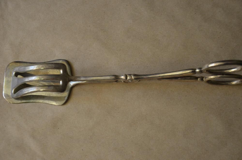 Szczypce do ciasta- posrebrzane.