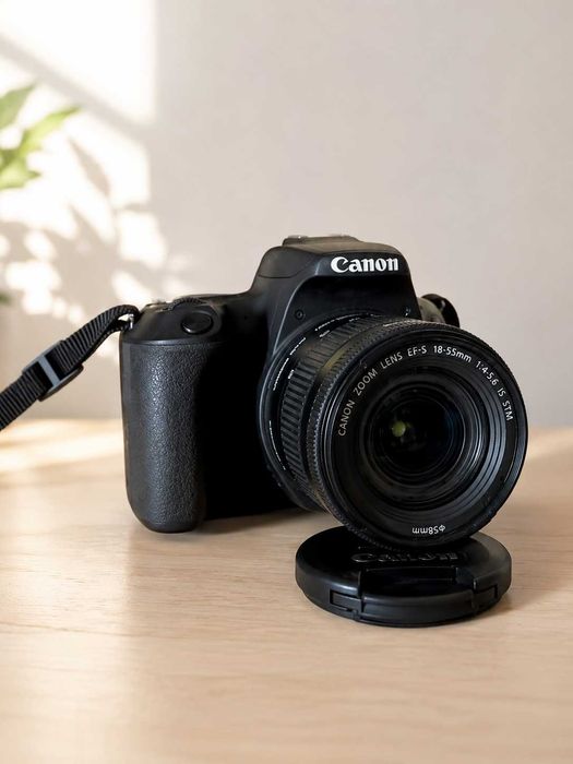 Canon EOS 200D + Objetiva EF-S 18-55mm f/3.5-5.6 III + Bolsa | Como Nova
