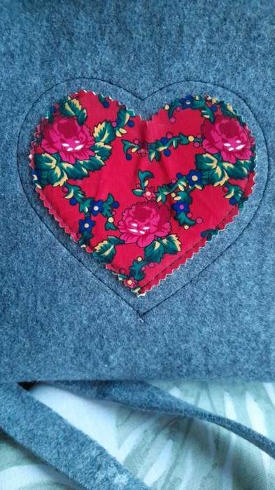 Torebka listonoszka Folk z filcu