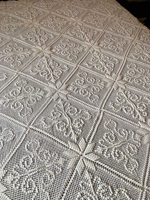Colcha em croché para cama de casal