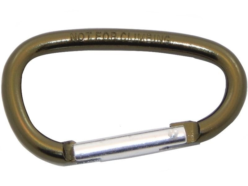 karabińczyk stalowy 5 mm x 5 cm oliv