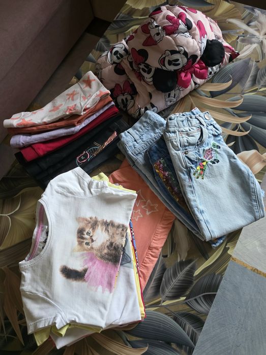 Duża paka 98/104/110 bezrękawnik Minie, spodnie, legginsy, koszulki