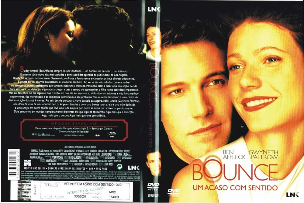 Bounce (DVD, 2000) - near MINT - BEN AFFLECK