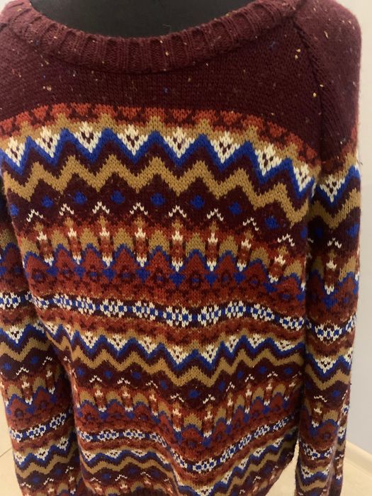 TopMan turecki  sweter vintage, cosby, 90's unikat oversize XL wełna