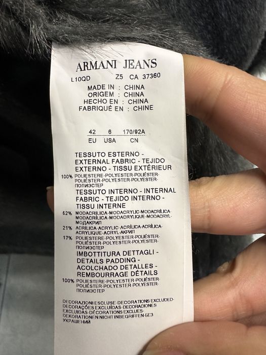 Casaco longo faux fur Armani