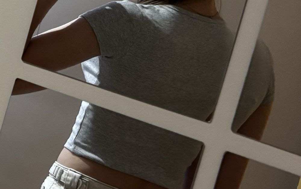 Krótka szara bluzka (top)