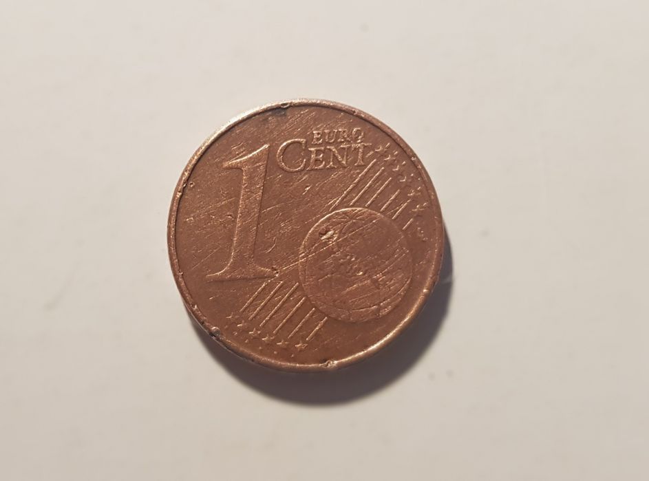 Vendo 2 moedas de 1 cêntimo com defeito