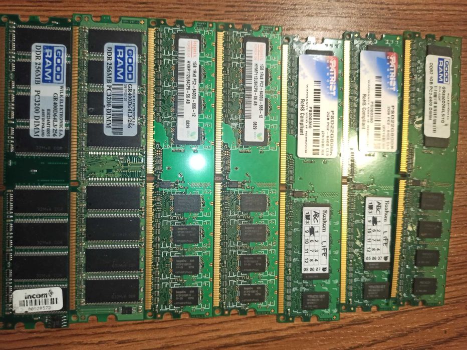 kości RAM  ddr ddr2 ddr1