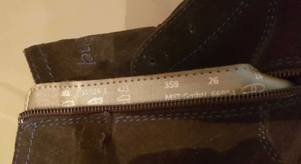 Bugatti skórzane lekko ocieplone komfortowe botki granat 40 bdb+ 350zł