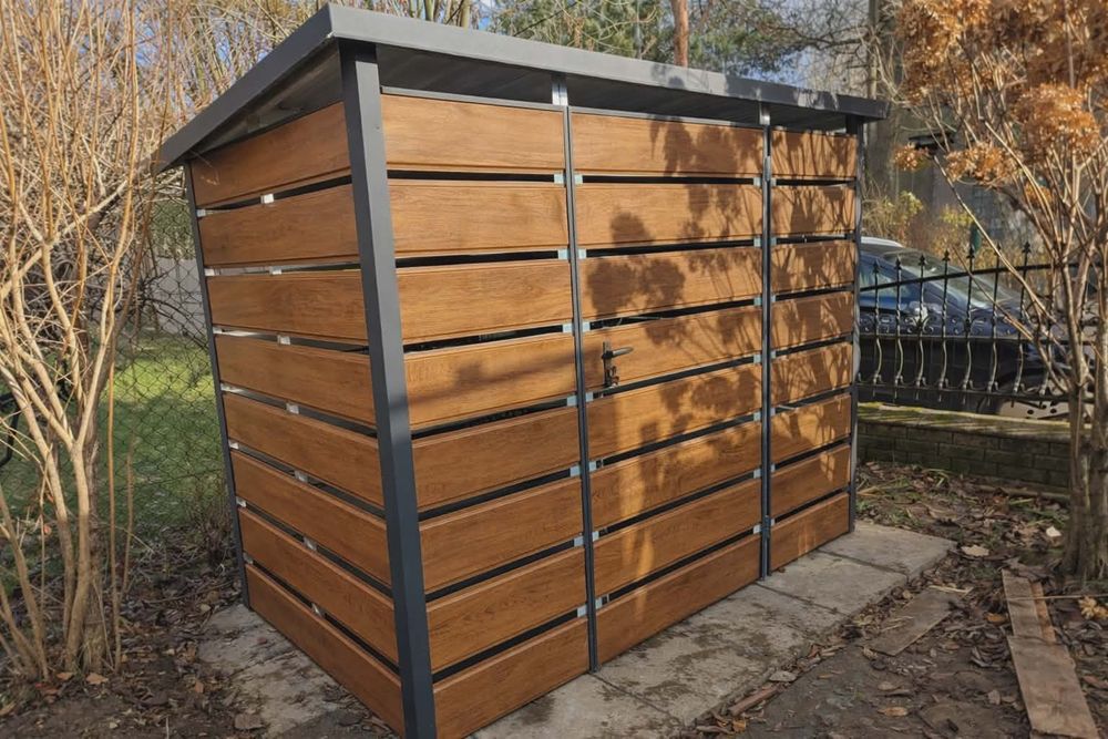 Wiata śmietnikowa. Pomieszczenie na śmieci. Producent. Okazja.